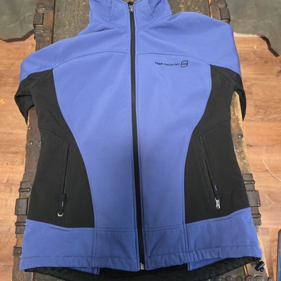 Free Country FULL ZIP fleece Lined Jacket Woman's Medium Purple and Black - Picture 6 of 10